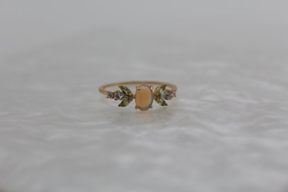 Serenite Natural Ring | Topaz Sidestone Ring | Young's Jewellery