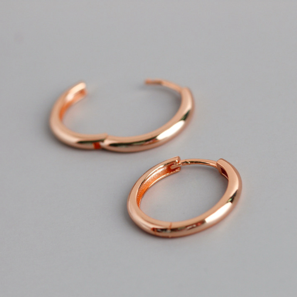 Rose Gold Huggies | Zoe Basic Huggies | Young's Jewellery