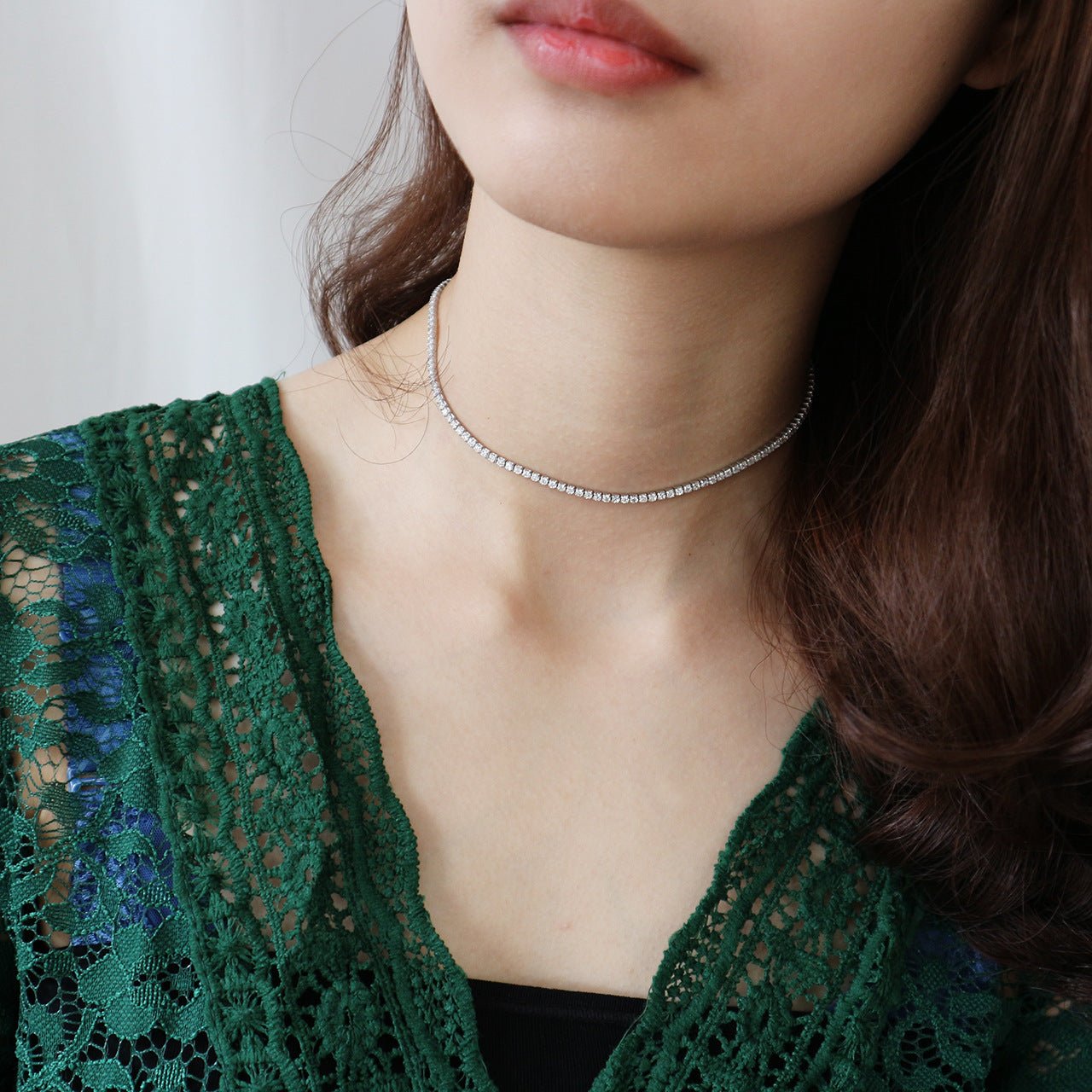 Cubic Zirconia Necklace | Athena Tennis Necklace | Young's Jewellery