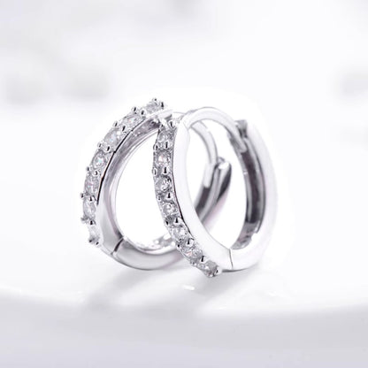 Zirconia Cubic Huggies | Silver Cubic Huggies | Young's Jewellery