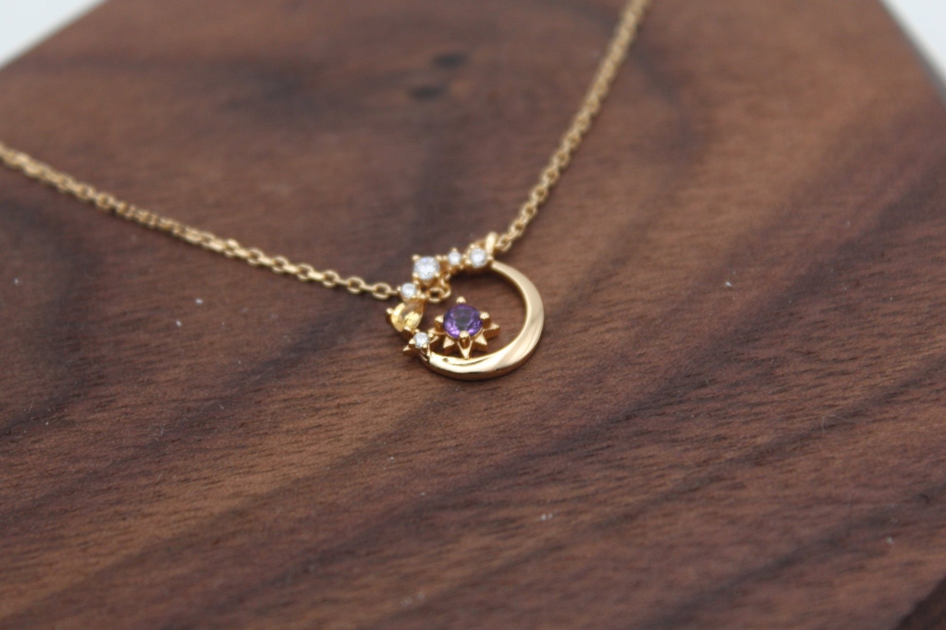 Gold Amethyst Necklace | Estella Amethyst Necklace | Young's Jewellery