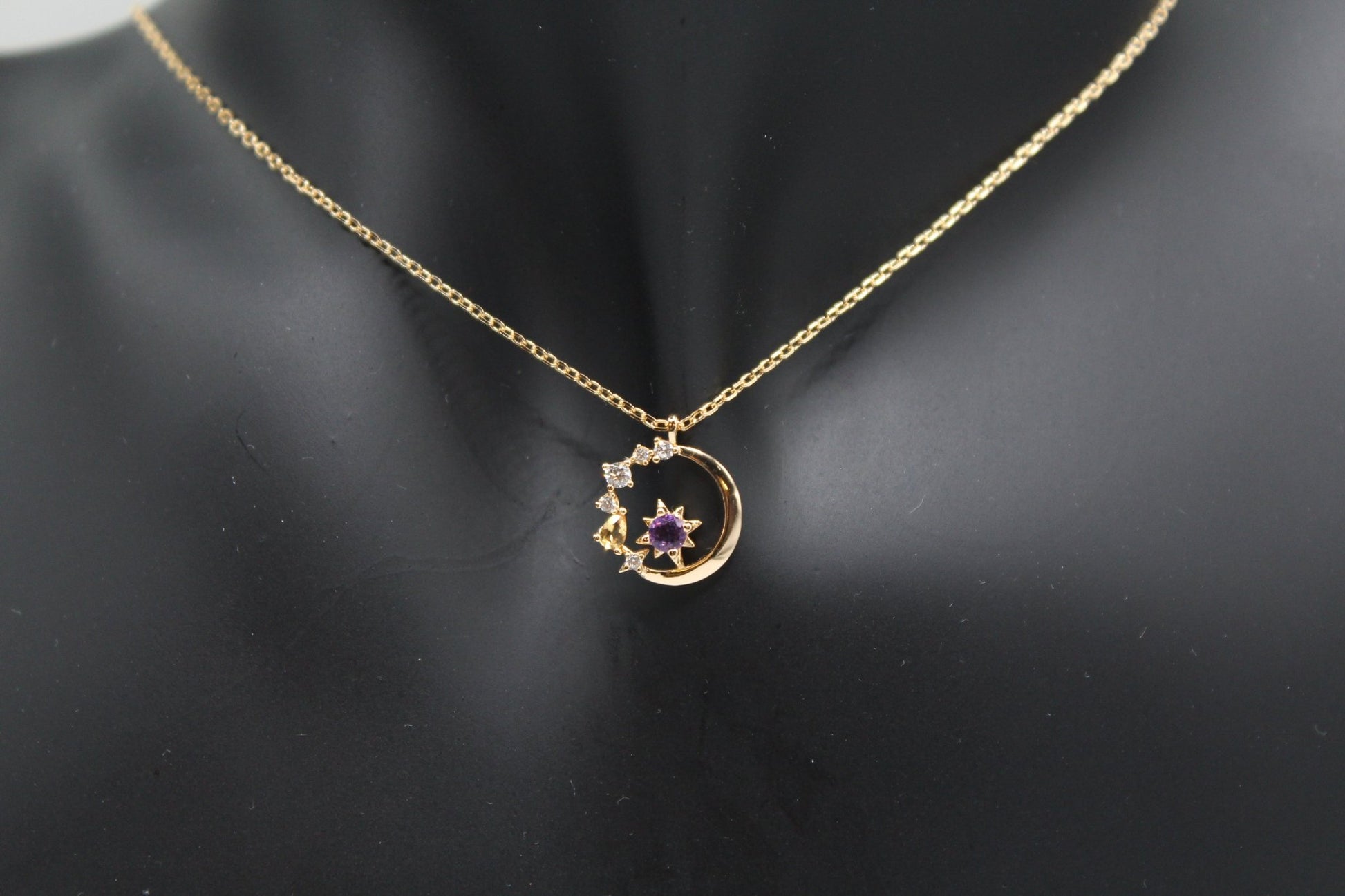 Gold Amethyst Necklace | Estella Amethyst Necklace | Young's Jewellery