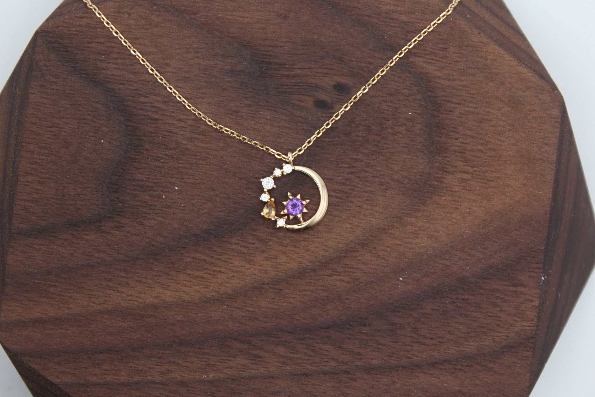 Gold Amethyst Necklace | Estella Amethyst Necklace | Young's Jewellery