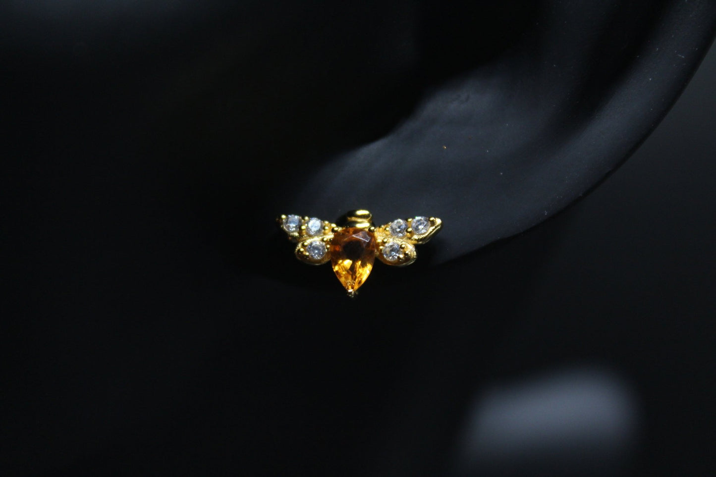 June Citrine Earrings | Gold Citrine Earrings | Young's Jewellery