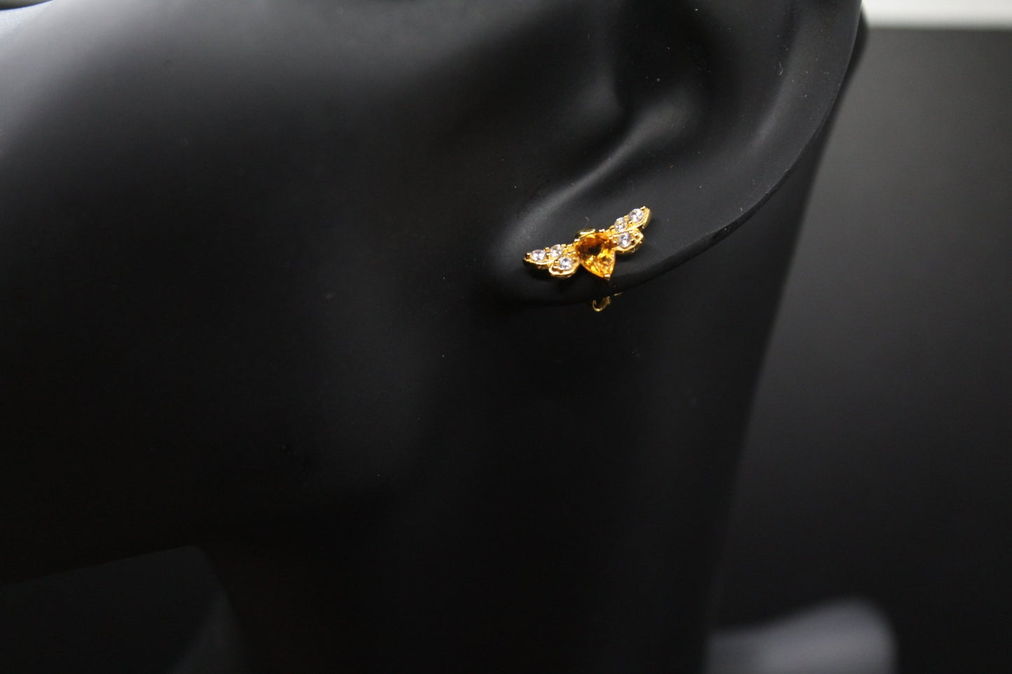 June Citrine Earrings | Gold Citrine Earrings | Young's Jewellery