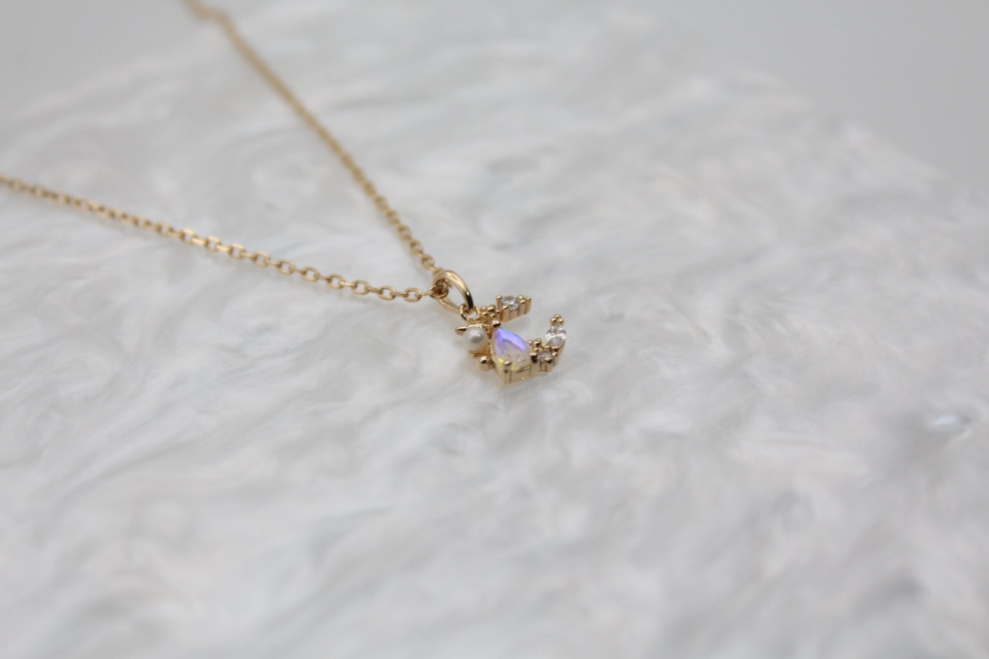 Luna Pendant Necklace | Quartz Pendant Necklace | Young's Jewellery