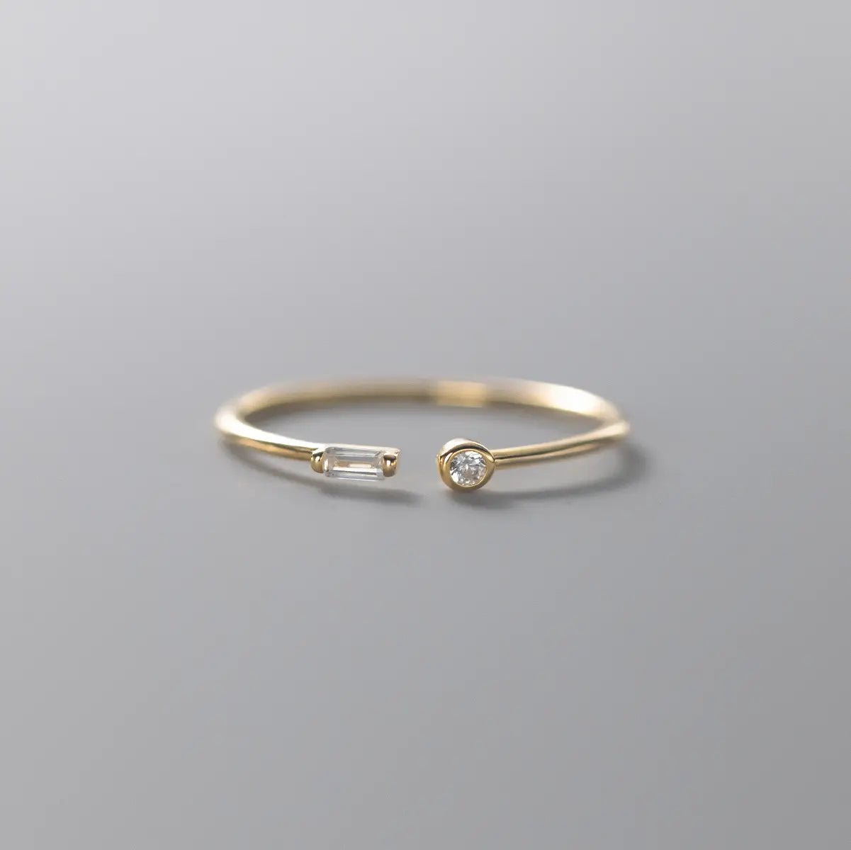 Gold Cubic Ring | Mia Cubic Ring | Young's Jewellery