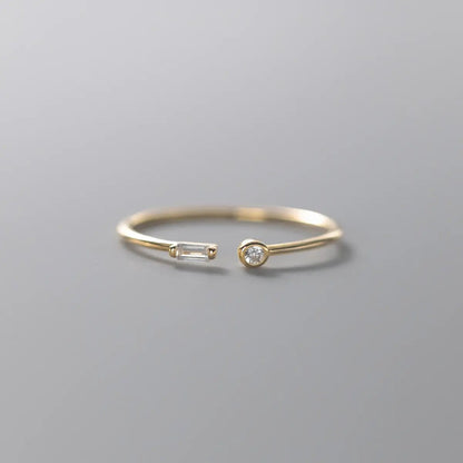 Gold Cubic Ring | Mia Cubic Ring | Young's Jewellery