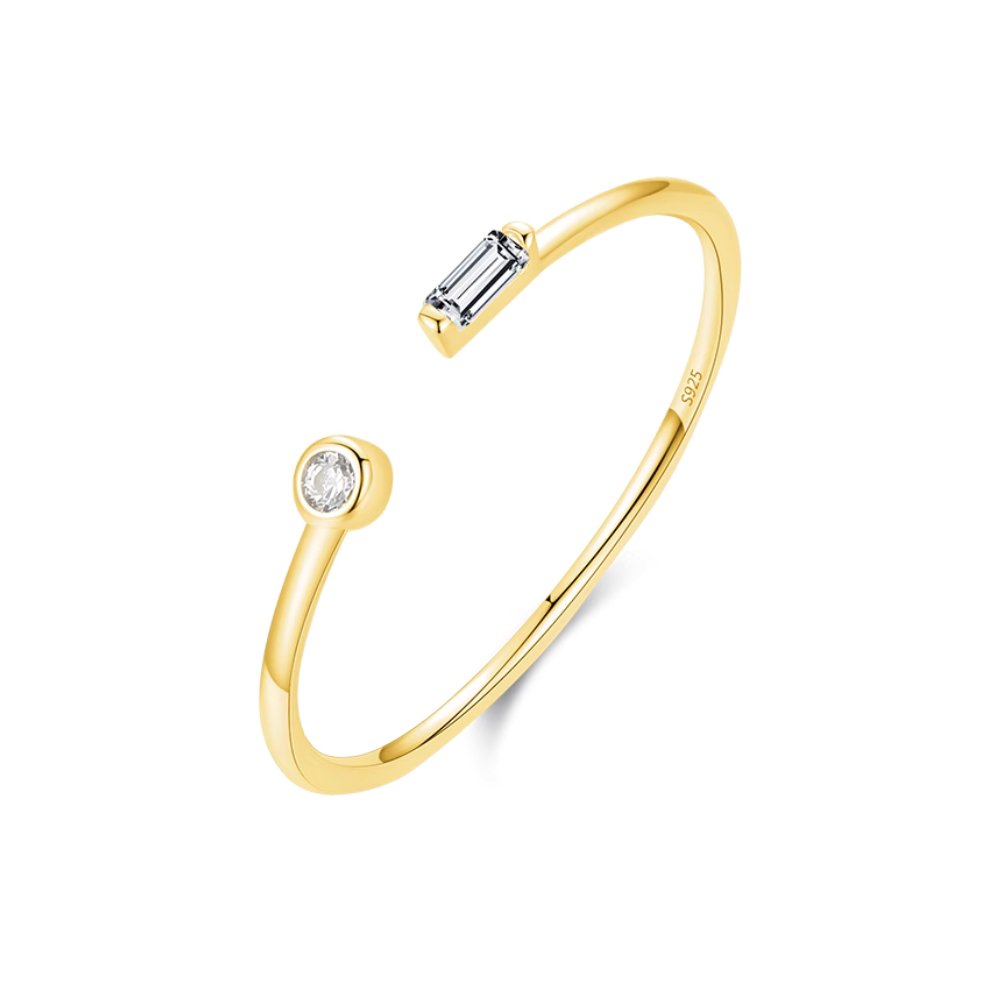 Gold Cubic Ring | Mia Cubic Ring | Young's Jewellery