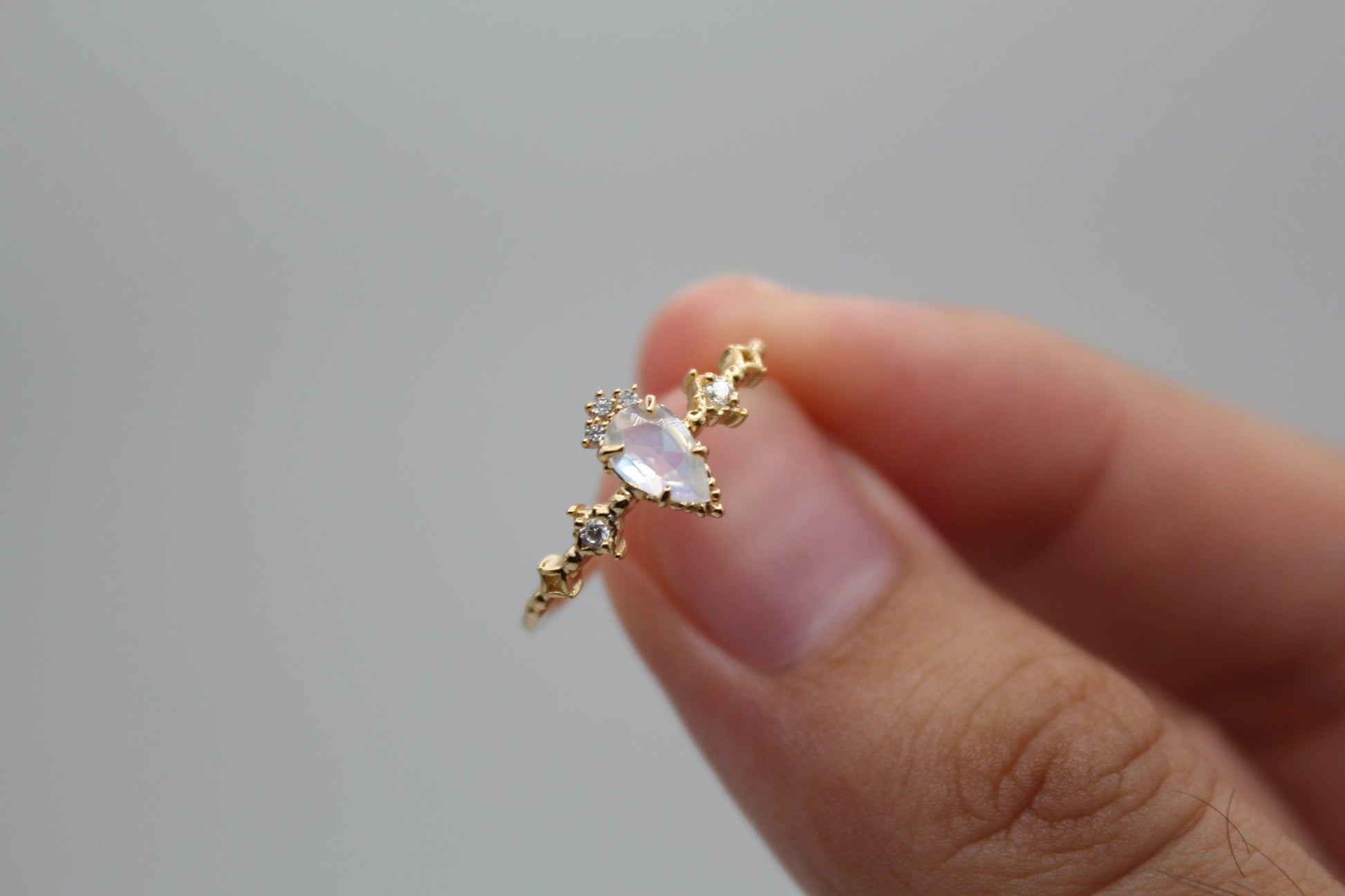 Moonlight Moonstone Ring | Gold Moonstone Ring | Young's Jewellery