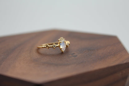 Moonlight Moonstone Ring | Gold Moonstone Ring | Young's Jewellery