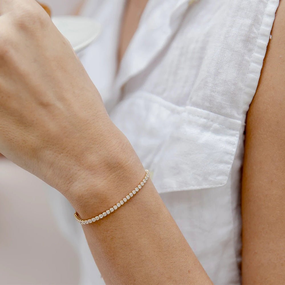 Olivia Tennis Bracelet | Gold Tennis Bracelet | Young's Jewellery